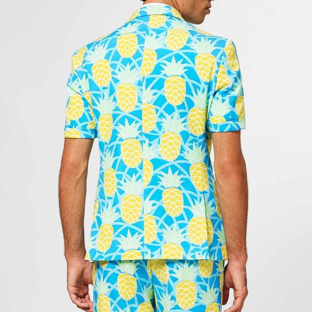 New OppoSuits Pineapple Print Blazer - Blue and Yellow - Picture 4 of 14